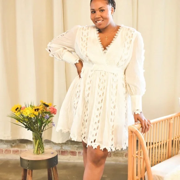 white christmas dresses MAKE IT TO THE MORNING CROCHET MINI DRESS – AKIRA